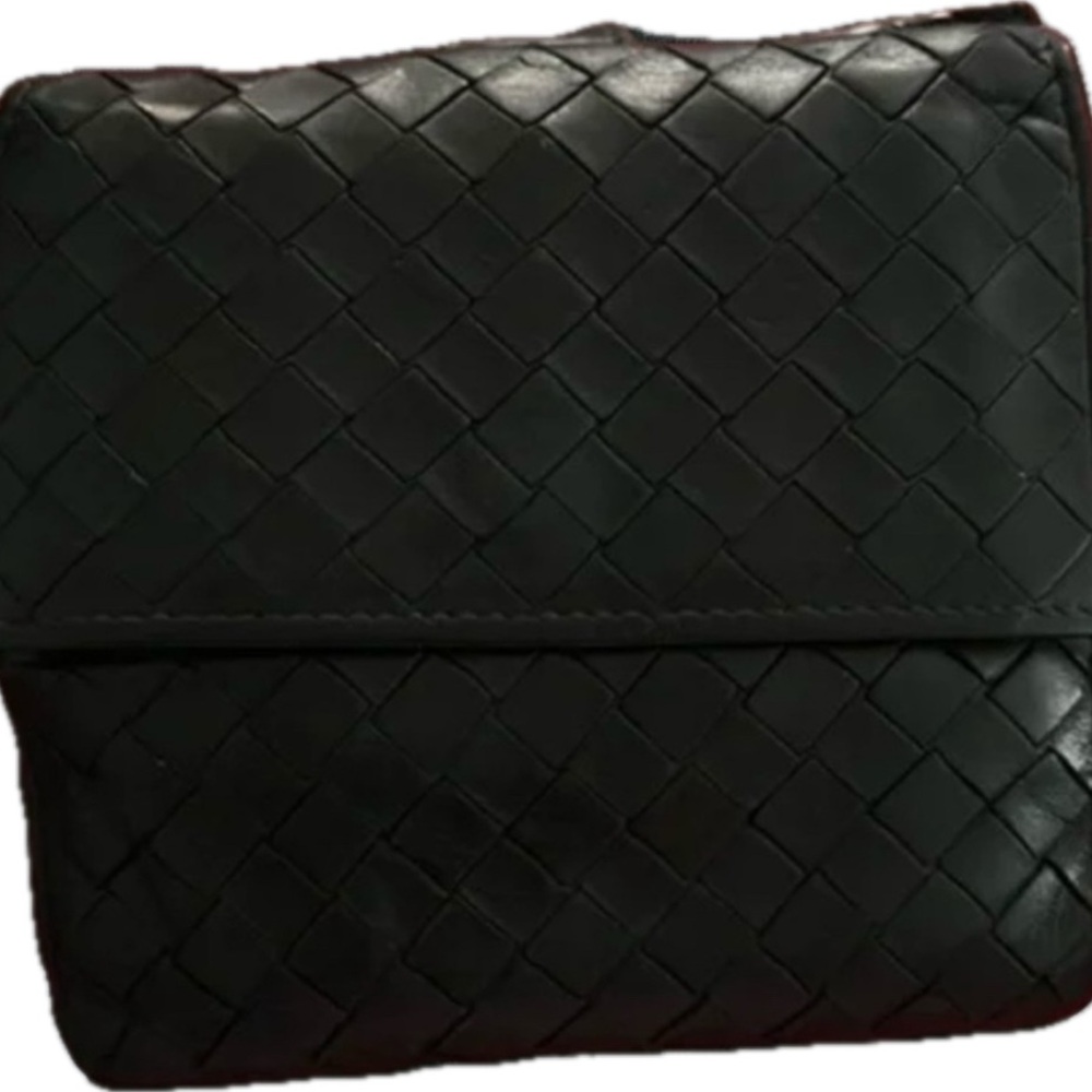 Bottega Veneta BLACK LEATHER Intrecciato Weave Wallet LUXURY - Picture 10 of 12